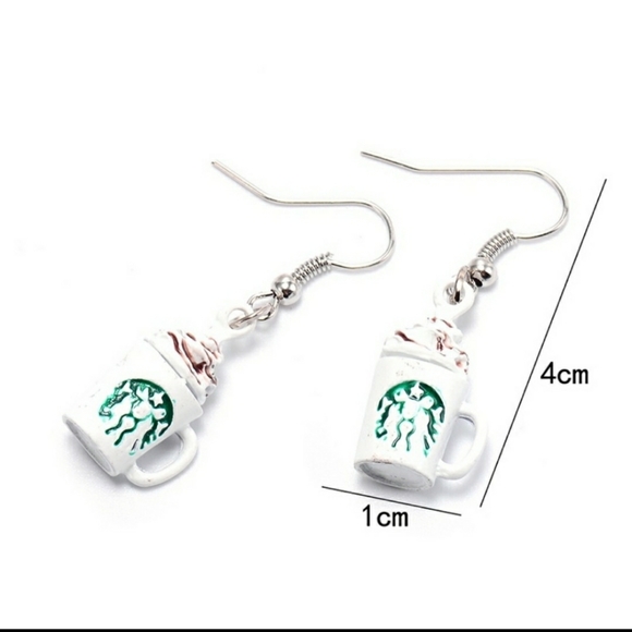 New Starbucks Frappuccino Dangle Earrings - Picture 6 of 6